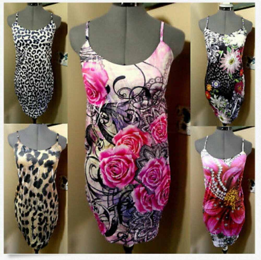 F&F Bodycon Summer Sun Dresses Variety Prints! OS